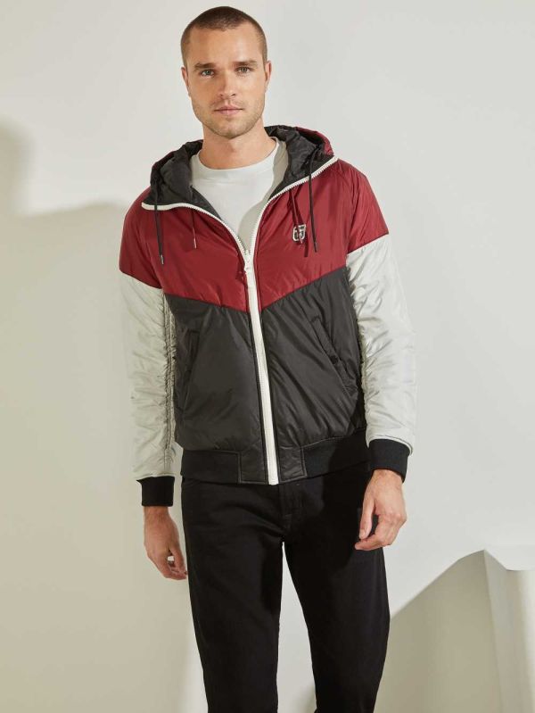 Grey Men's Guess Eco Ridley Reversible Puffer Jackets Australia Sale | 407MXHRZS