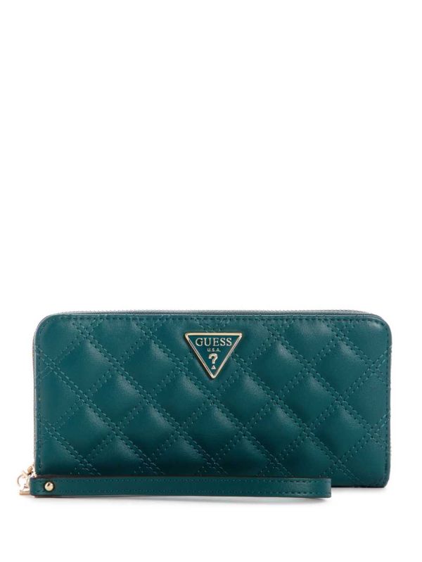 Grey Wash Women's Guess Cessily Quilted Large Zip-Around Wallets Australia Sale | 102NXBQIP