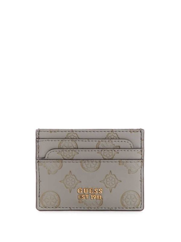 Grey White Women's Guess Bea Card Holder Wallets Australia Sale | 850IBCURS