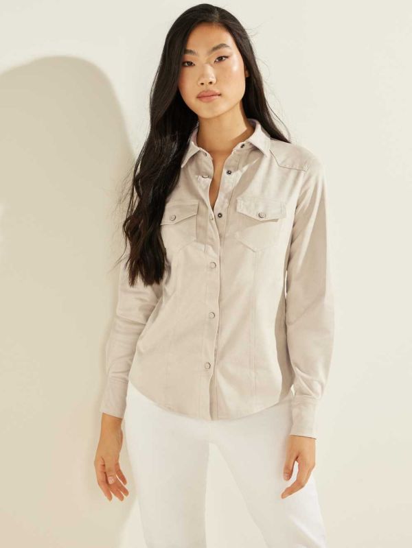 Grey Women's Guess Daisy Shirts Australia Sale | 237VTKWPF