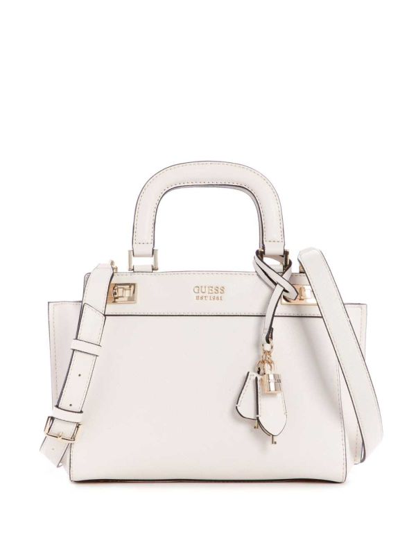 Grey Women's Guess Katey Girlfriend Satchel Bags Australia Sale | 743XLHFCM