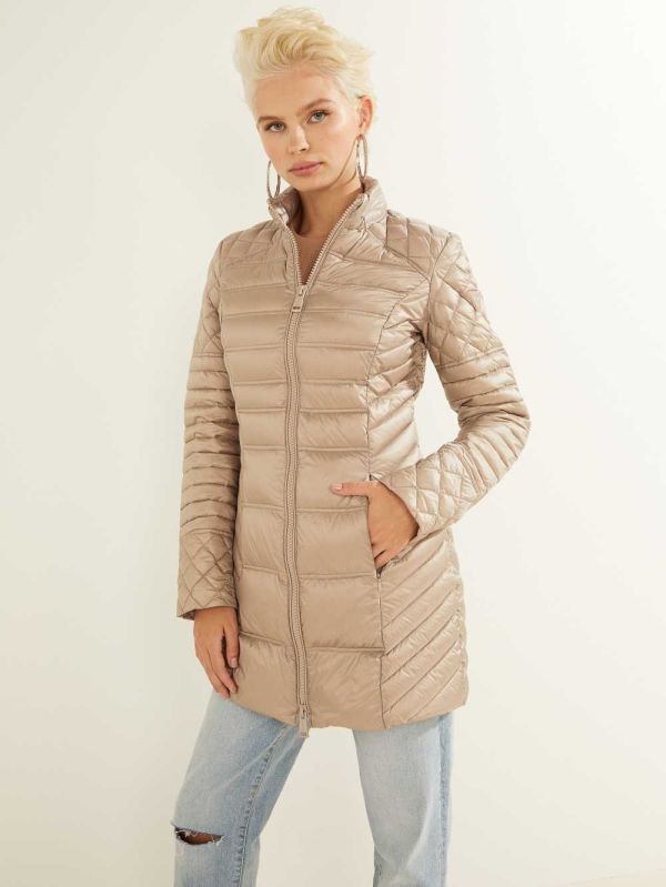 Grey Women's Guess Natasha Packable Down Jackets Australia Sale | 905JPWLRM