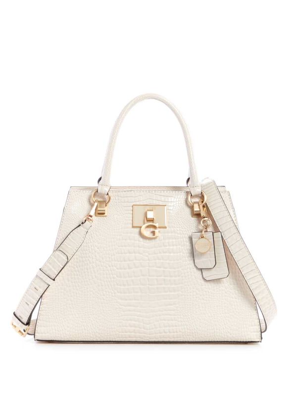 Grey Women's Guess Stephi Girlfriend Satchel Bags Australia Sale | 013EDTAOL