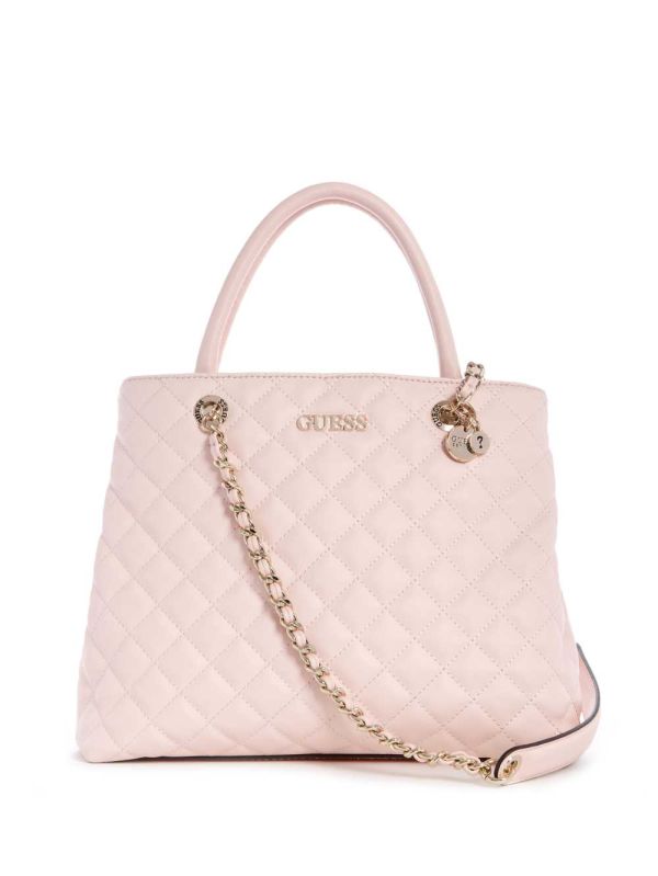 Light Pink Women's Guess Illy Society Satchel Bags Australia Sale | 054FMCJIG