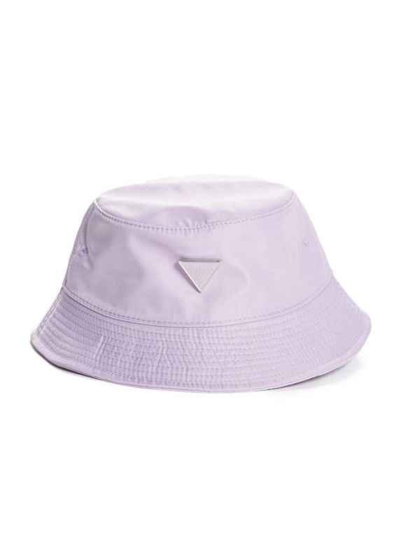 Light Pink Women's Guess Logo Emblem Nylon Bucket Hats Australia Sale | 371VJPKND