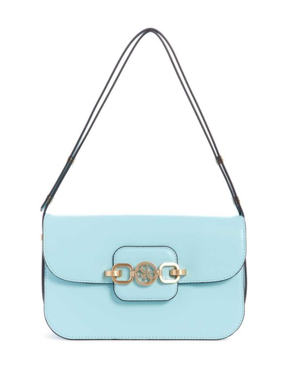 Light Turquoise Women's Guess Hensely Convertible Shoulder Bags Australia Sale | 973KSUQJH