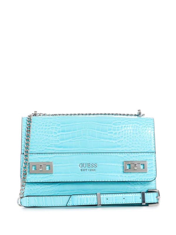 Light Turquoise Women's Guess Katey Convertible Crossbody Bags Australia Sale | 486GJBCQO