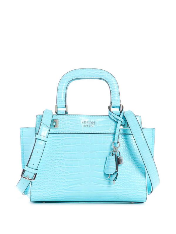 Light Turquoise Women's Guess Katey Girlfriend Satchel Bags Australia Sale | 564VTLOKI