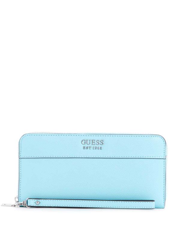 Light Turquoise Women's Guess Katey Zip-Around Wallets Australia Sale | 067WDLVFJ