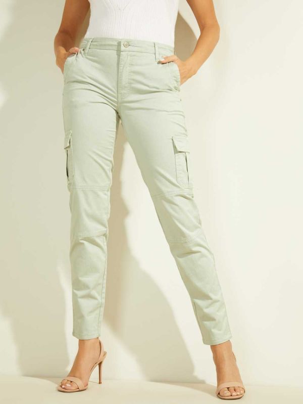 Light Turquoise Women's Guess Sexy Cargo Pants Australia Sale | 958FQGZDT