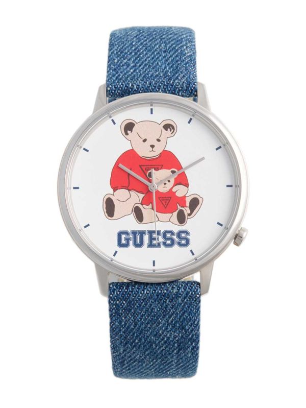 Multicolor Women's Guess Originals Denim Bear Analog Watches Australia Sale | 381NBFVRT