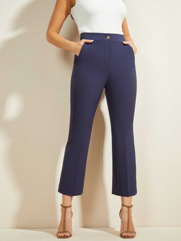 Navy Women's Guess Evelyn Cropped Pants Australia Sale | 150HXJOAL