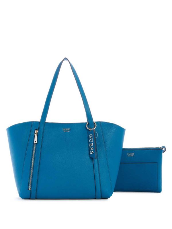 Navy Women's Guess Naya Tote Bags Australia Sale | 536KPLSIR