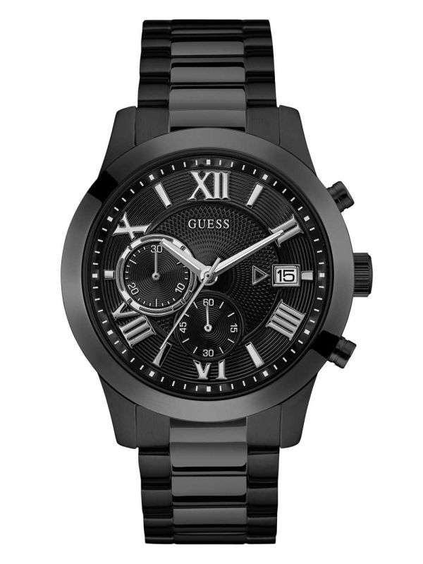 Obsidian Men's Guess Black Classic Style Watches Australia Sale | 743AGJXPD