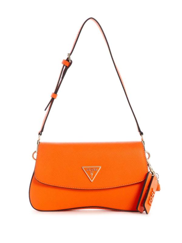 Orange Women's Guess Cordelia Flap Shoulder Bags Australia Sale | 253TGSAVR