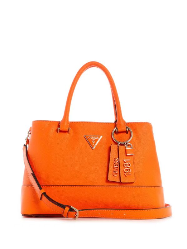 Orange Women's Guess Cordelia Luxury Satchel Bags Australia Sale | 280JFZMTB