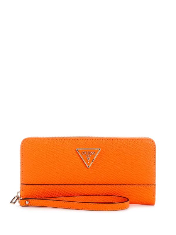 Orange Women's Guess Cordelia Zip-Around Wallets Australia Sale | 968ROJWSU