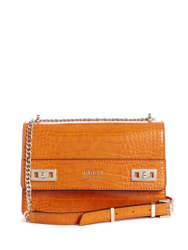 Orange Women's Guess Katey Convertible Crossbody Bags Australia Sale | 548HJKOIQ