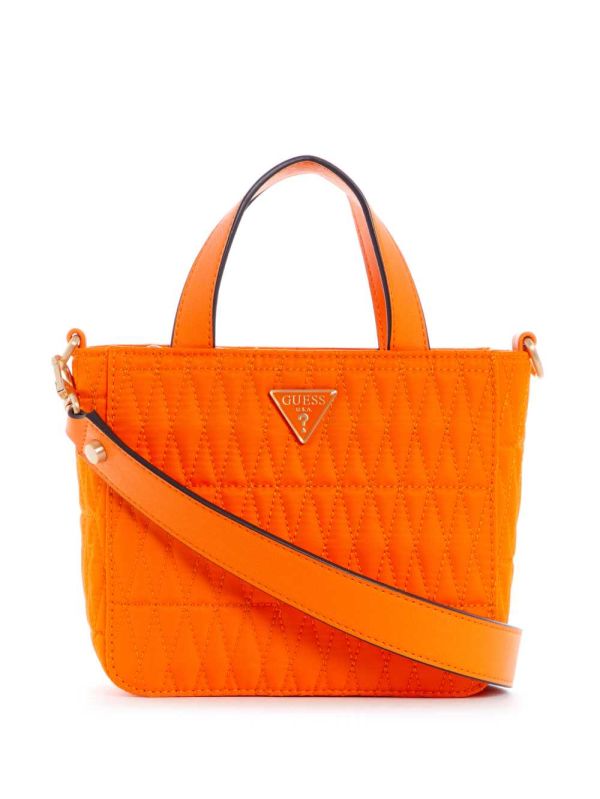 Orange Women's Guess Layla Nylon Mini Tote Bags Australia Sale | 870ZNIUYD