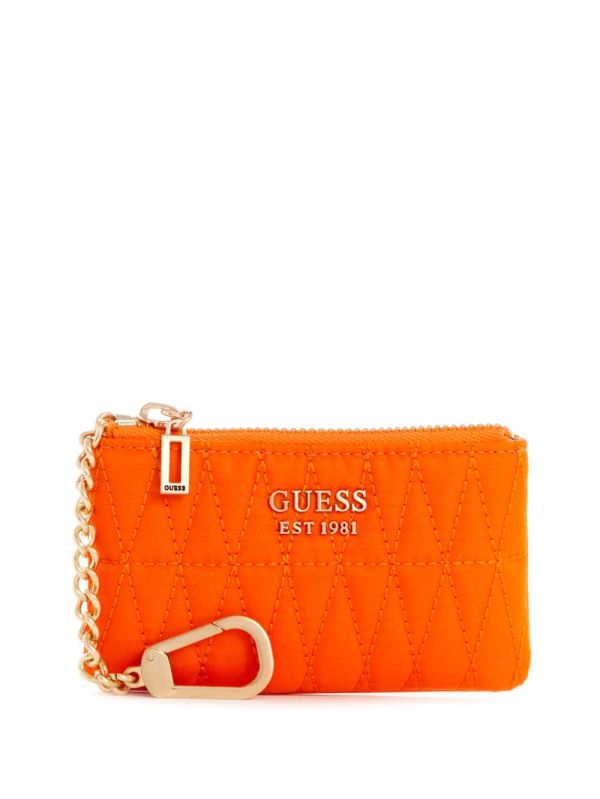 Orange Women's Guess Layla Zip Pouch Wallets Australia Sale | 423CIKGFL