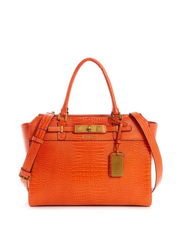 Orange Women's Guess Raffie Carryall Crossbody Bags Australia Sale | 975INKDXZ