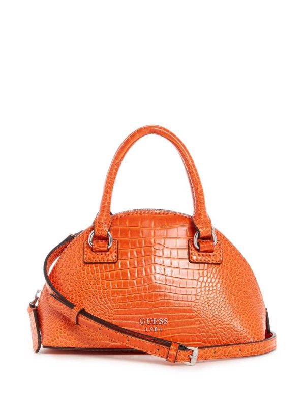 Orange Women's Guess Shilah Small Dome Crossbody Bags Australia Sale | 581INMSLB