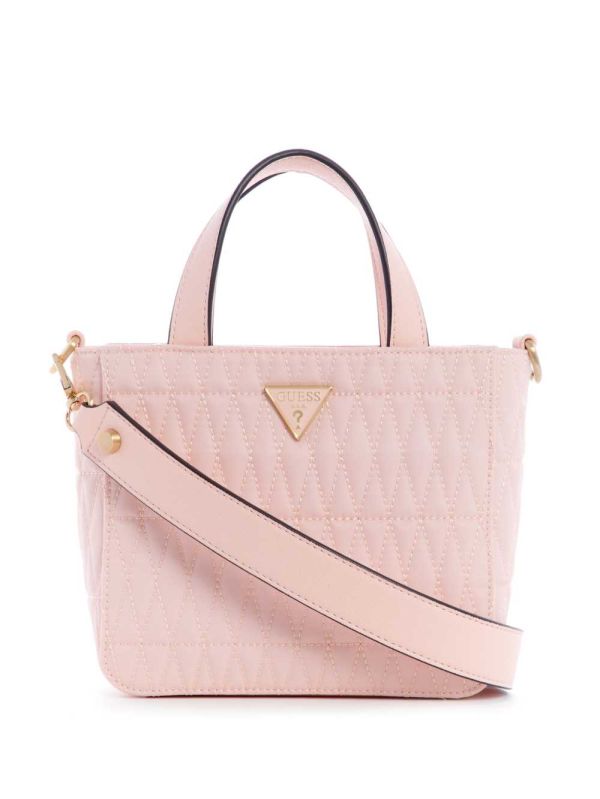 Pink Women's Guess Layla Nylon Mini Tote Bags Australia Sale | 490KPDLYH