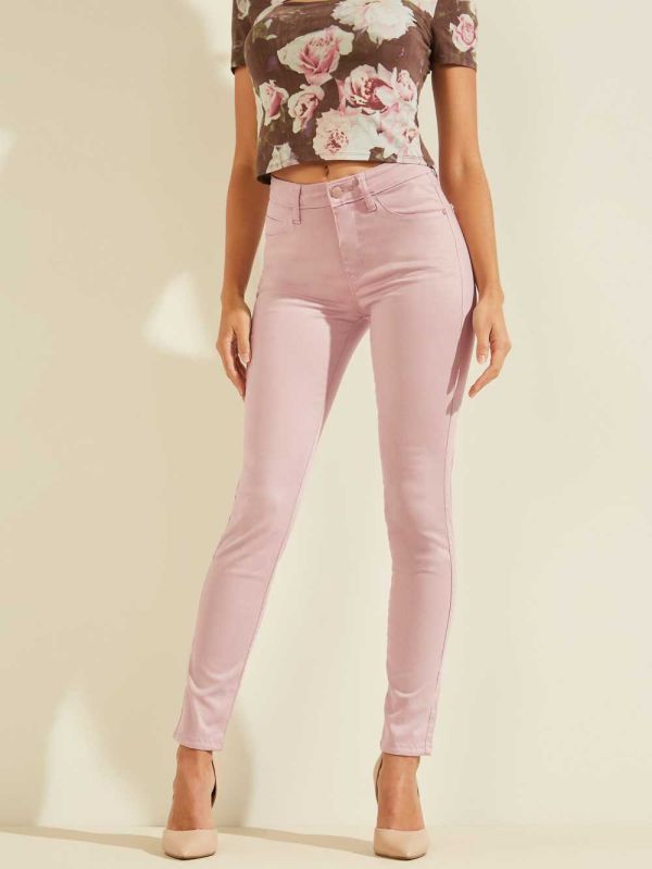 Pink Women's Guess Pastel Sexy Curve Skinny Jeans Australia Sale | 782RIUZGO