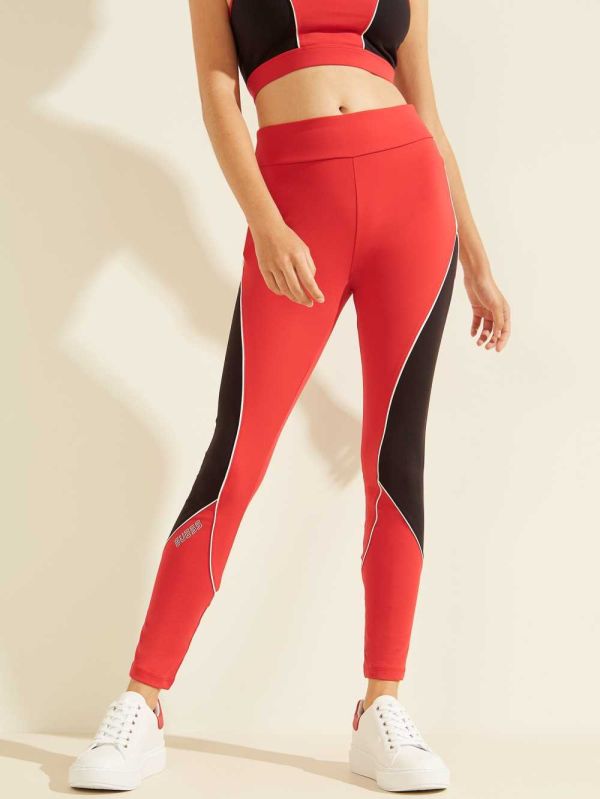 Red Women's Guess Doreen Leggings Australia Sale | 205LAGTJP