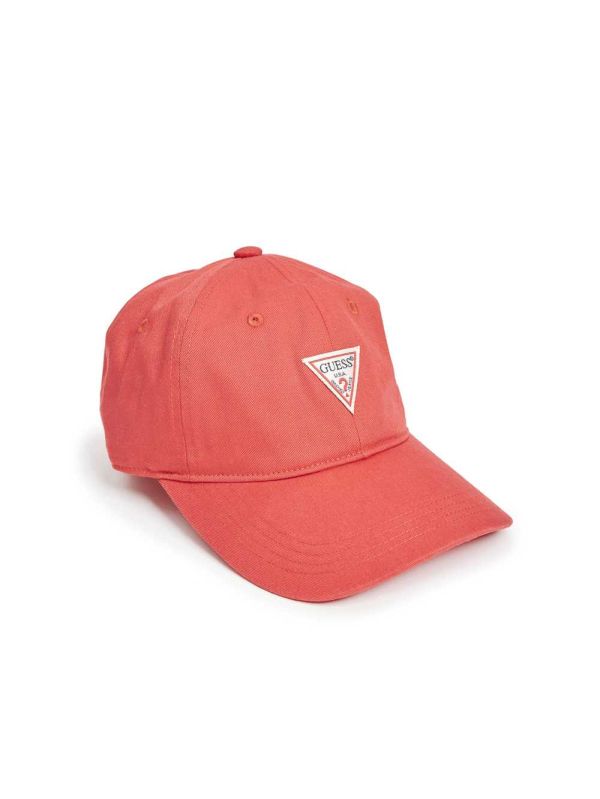 Red Women's Guess Logo Baseball Hats Australia Sale | 958TBMIEF