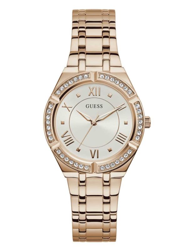 Rose Gold Women's Guess Rose Gold-Tone Analog Watches Australia Sale | 013ELAZVJ