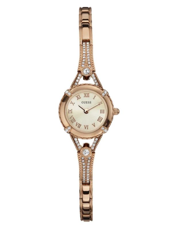 Royal Women's Guess Rose Gold-Tone Petite Crystal Watches Australia Sale | 709MEUGDI