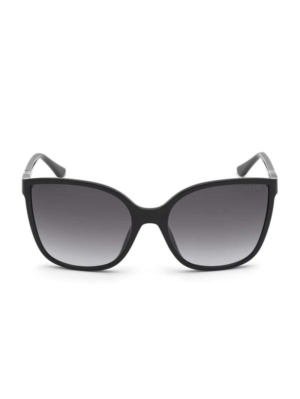 Silver Women's Guess Oversized Cat-Eye Sunglasses Australia Sale | 084LKROBU