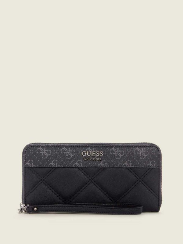 Wash Women's Guess Katey Quilted Zip-Around Wallets Australia Sale | 461HCVLDJ