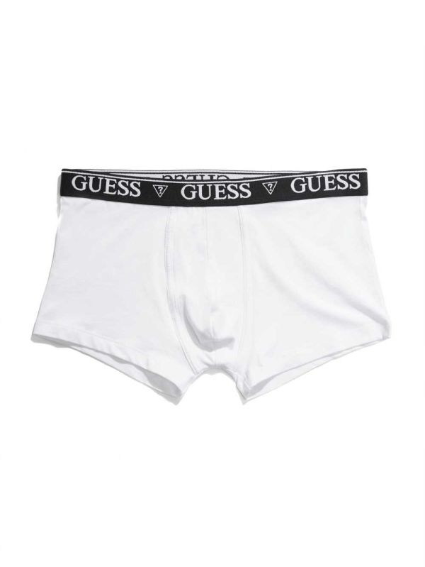 White Men's Guess Logo Band Boxer Briefs Underwear Australia Sale | 526RODZNL