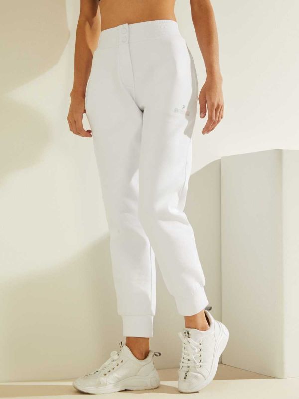 White Women's Guess Eco Caren Joggers Australia Sale | 780YOJQPN