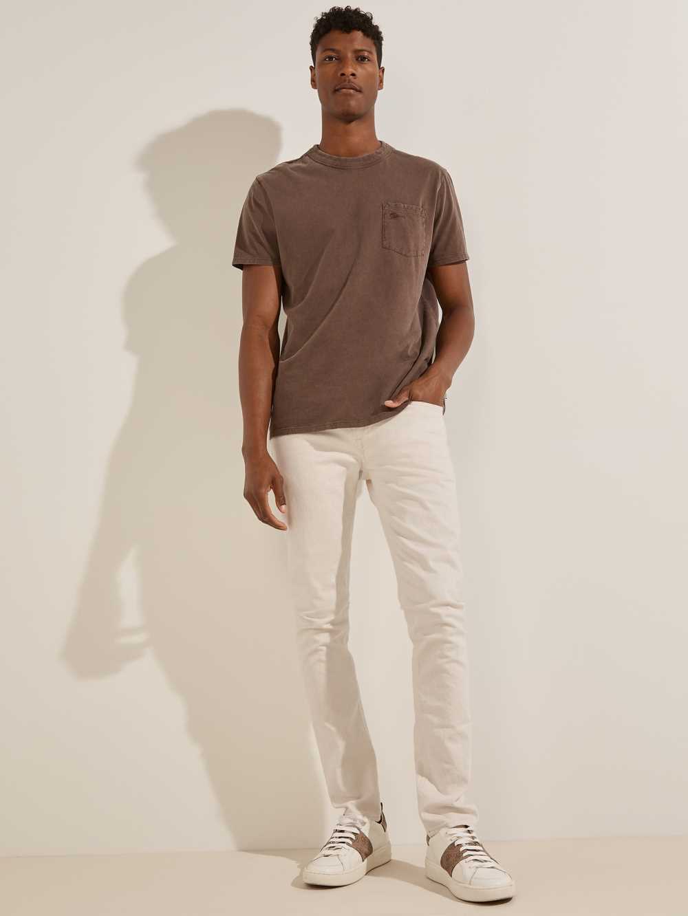 Beige Men's Guess Skinny Jeans Australia Sale | 847IDCSWX