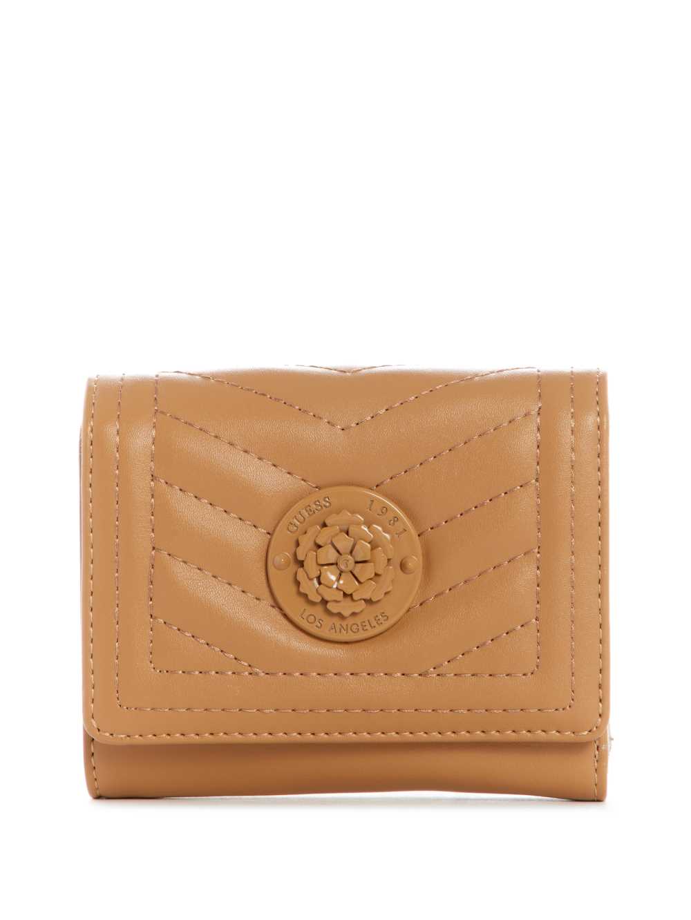 Beige Women\'s Guess Lida Trifold Wallets Australia Sale | 760QACJVN