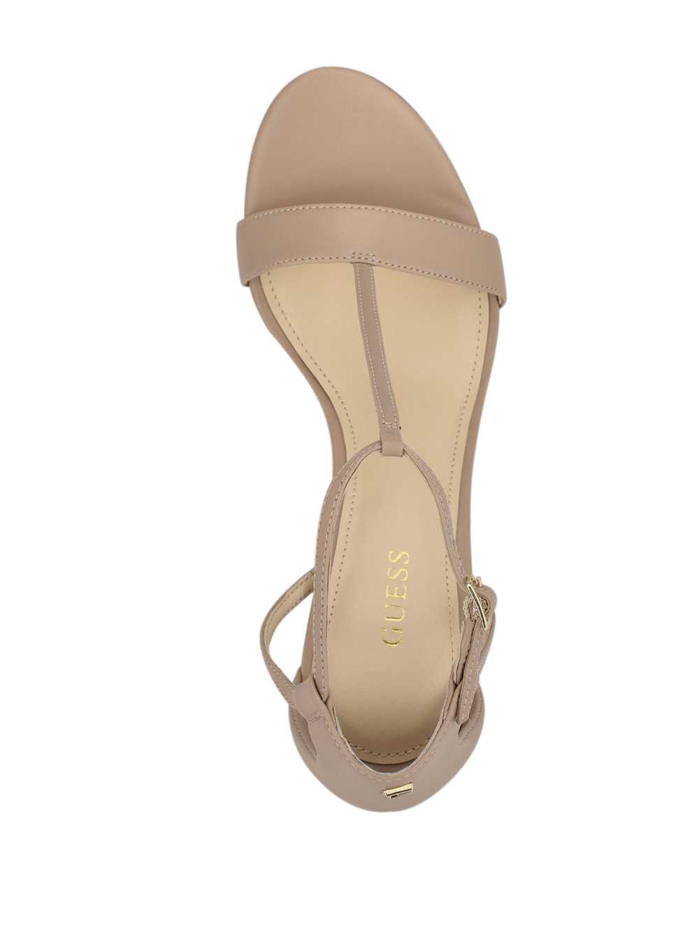 Beige Women's Guess Tecru T-Strap Stilettos Heels Sandals Australia Sale | 968FLYECX