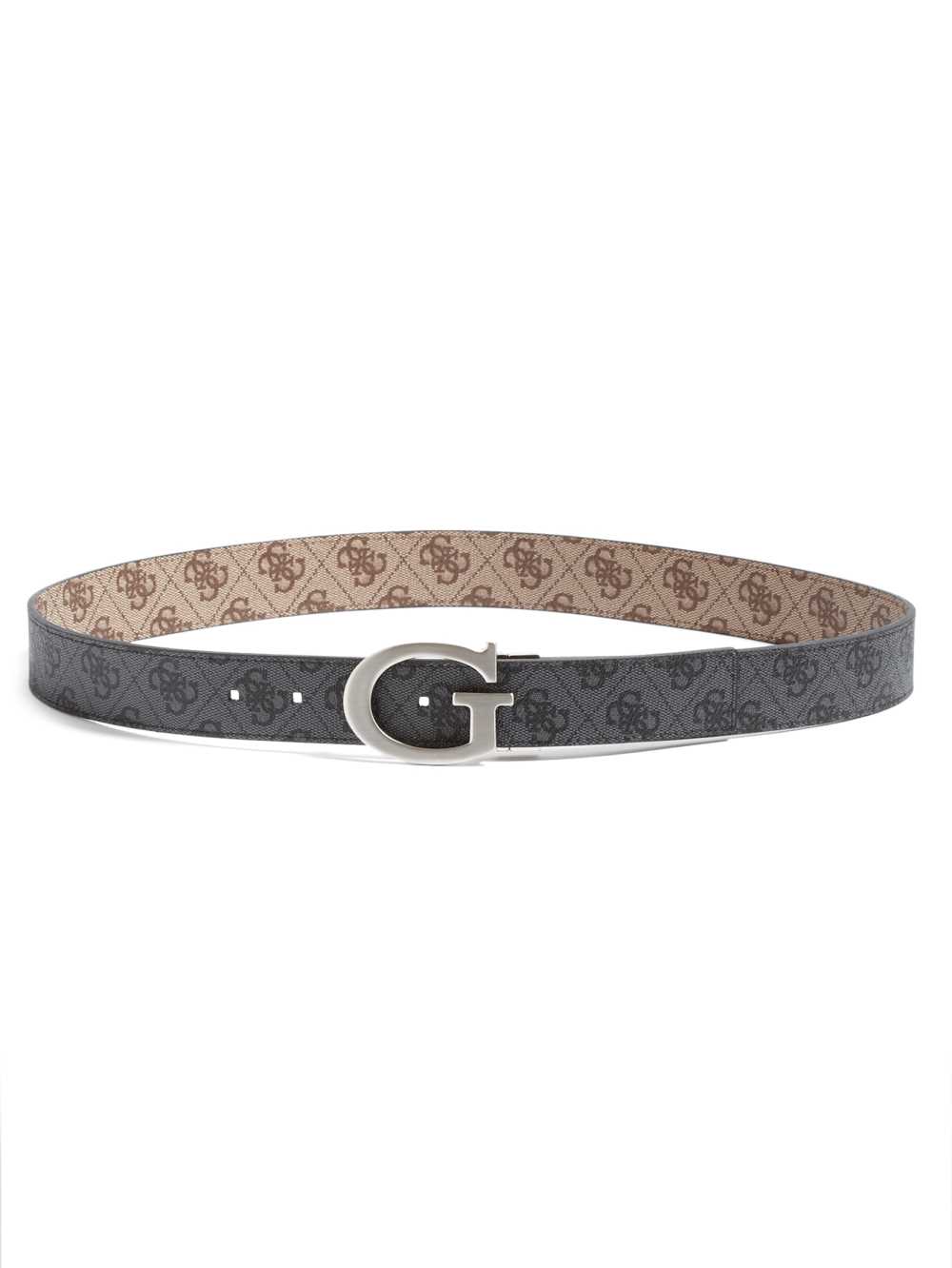 Black Brown Men's Guess Reversible Logo Belts Australia Sale | 801KSABXE