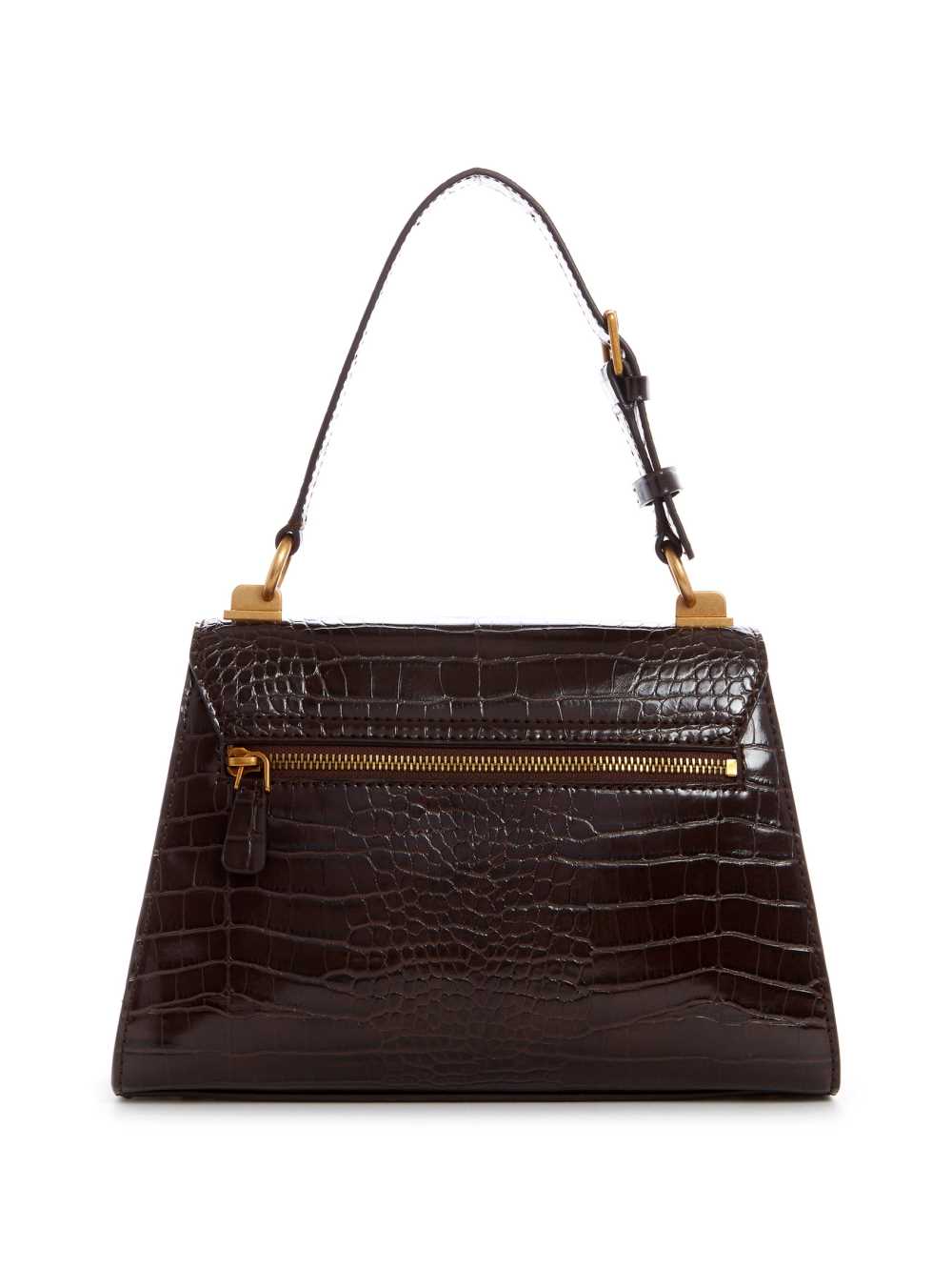 Black Brown Women's Guess Stephi Top-Handle Flap Crossbody Bags Australia Sale | 359ORIETV