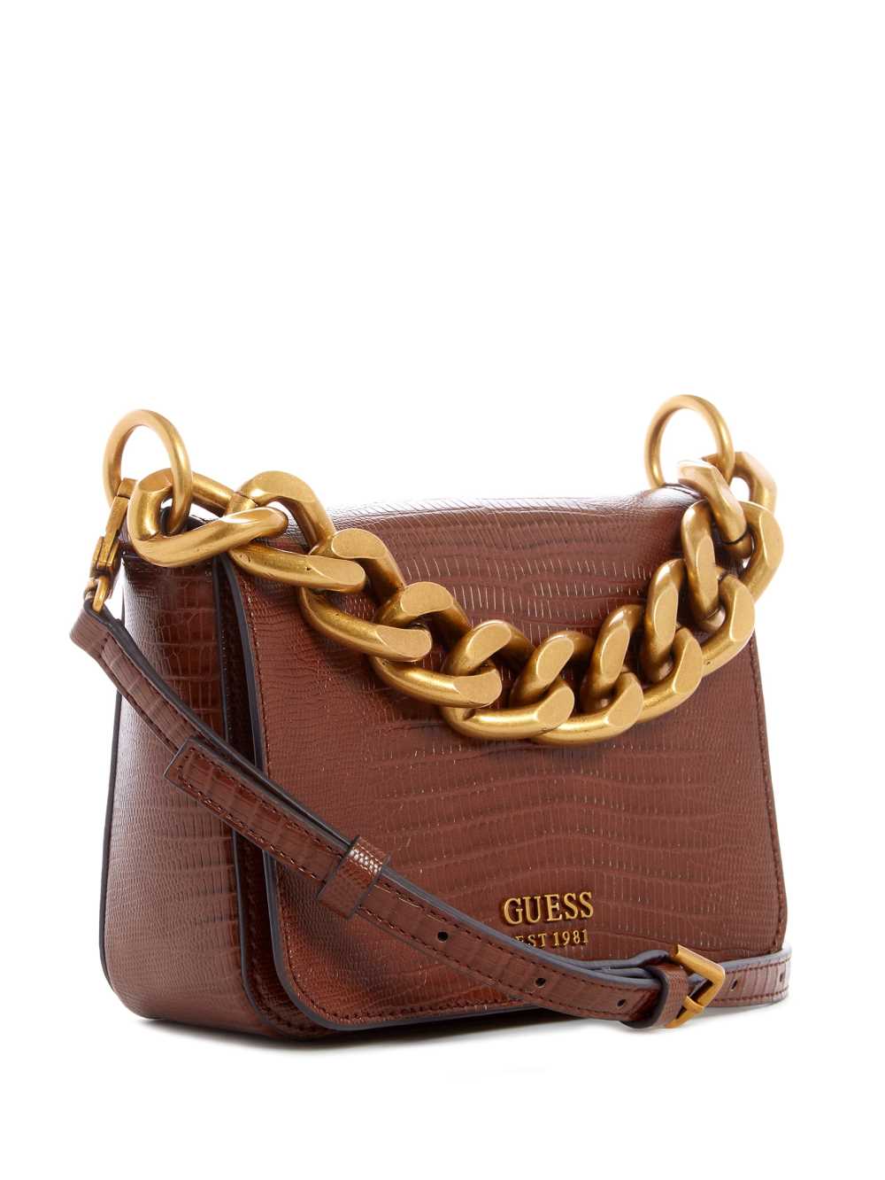 Black Brown Women's Guess Tullia Mini Crossbody Bags Australia Sale | 169BMKIDW