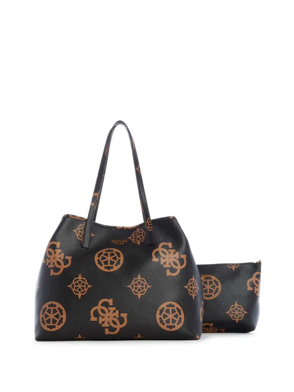 Black Flower Women's Guess Vikky Logo Large Tote Bags Australia Sale | 750TYHSUX