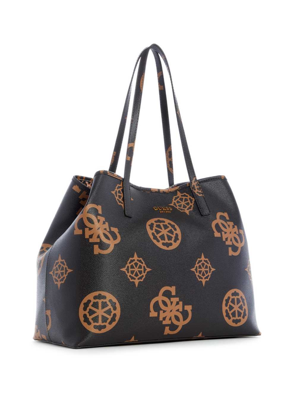 Black Flower Women's Guess Vikky Logo Large Tote Bags Australia Sale | 750TYHSUX