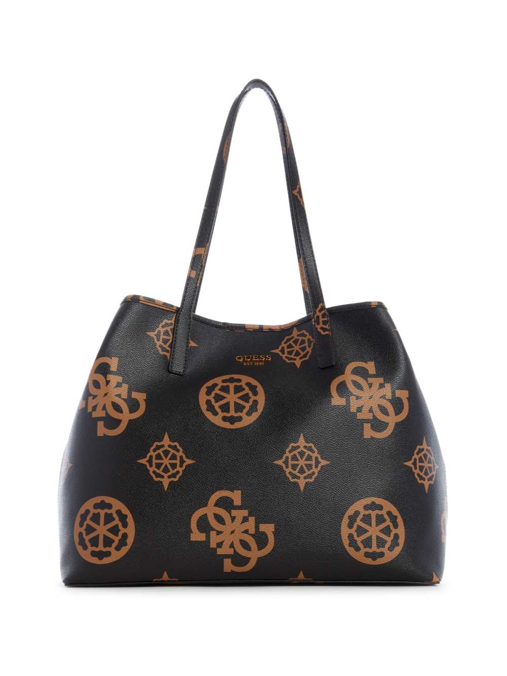 Black Flower Women\'s Guess Vikky Logo Large Tote Bags Australia Sale | 750TYHSUX