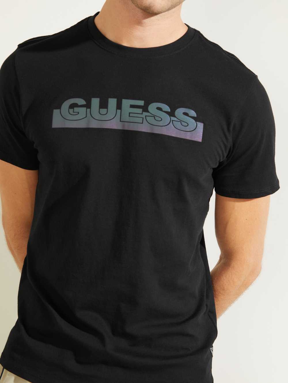 Black Men's Guess Apex T-shirt Australia Sale | 431HTQKAL