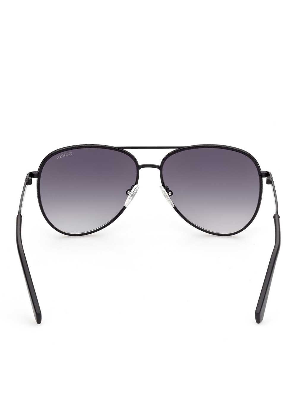 Black Men's Guess Aviator Sunglasses Australia Sale | 781AGEIVC