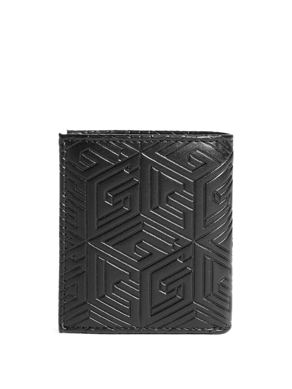 Black Men's Guess Baldo Small Billfold Wallets Australia Sale | 896VYUKLA