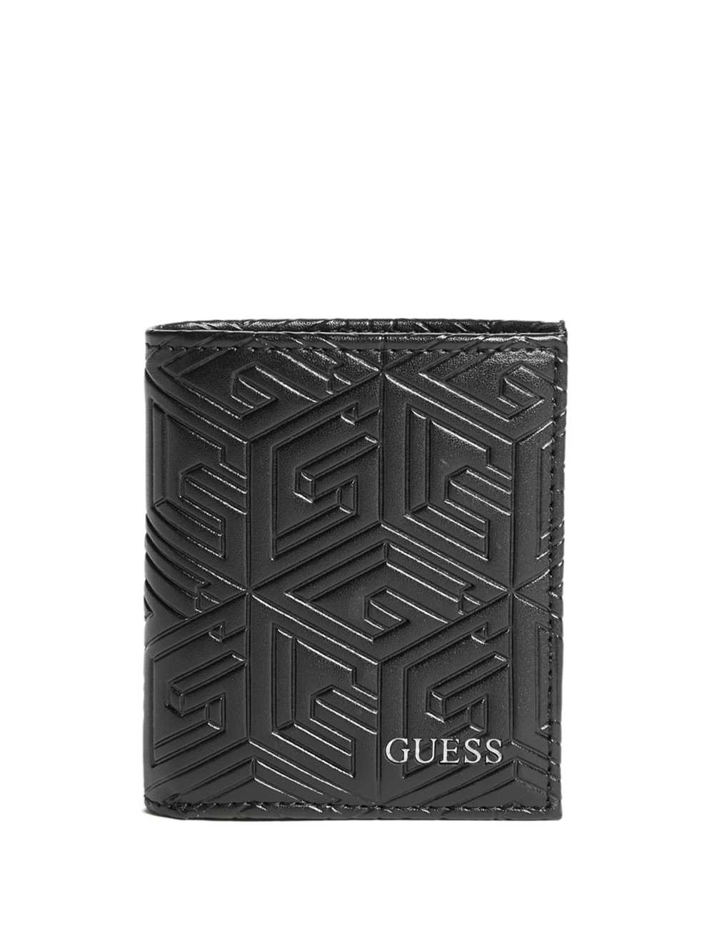 Black Men\'s Guess Baldo Small Billfold Wallets Australia Sale | 896VYUKLA