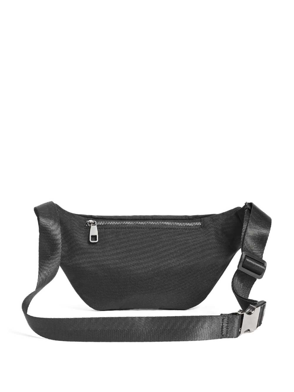 Black Men's Guess Canvas Fanny Pack Crossbody Bags Australia Sale | 026EHOSRZ